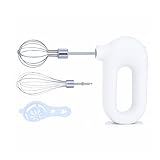 Wynboop MINI Household Cordless Electric Hand Mixer,USB Rechargable Handheld Egg Beater with 2 Detachable Stir Whisks 4 Speed Modes,Baking At Home For Kitchen,Lightweight Portable(White)