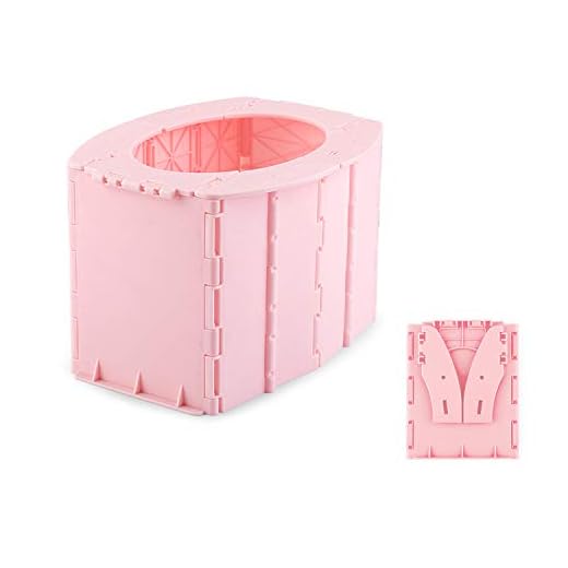 Travel Potty Training Seat for Toddlers Under 2 Years Old Reusable Portable Potty for Long Road Trips, Beach, Camping, Play Field, Train, Outdoors with 5 Potty Bags (Pink)