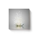 EZON-CH Square Canvas Wall Art Oil Painting Christmas Office Home Decor,Art Lotus Flower Pattern...