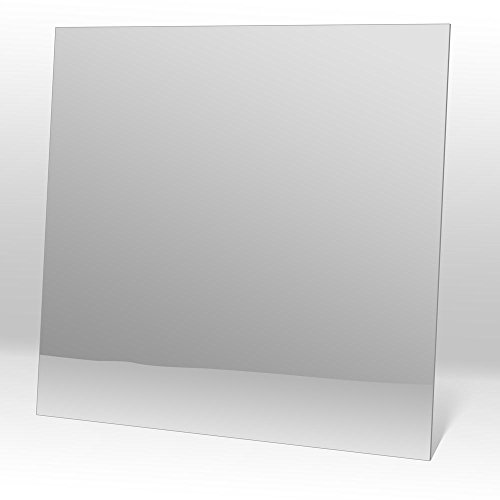 uDecor 2FT x 2 FT Glassless Shatterproof Mirror Ceiling Tiles - Box of 10 (Silver)