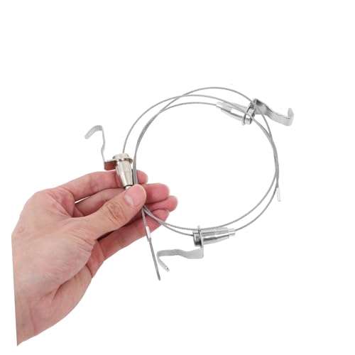 Image of 2pcs Adjustable Steel Wire Picture Hanging System with Hooks Durable Hanging Hardware for Art Frames and Mirrors Versatile Kit Silver for Easy Installation and Secure Display