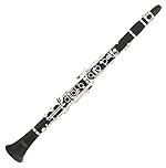 Classic Cantabile CLK-20 Kunststoff Klarinette (deutsche Giffweise, 20 Klappen, 6 Ringe, Ebonit Korpus, inkl. Koffer und Putztuch)