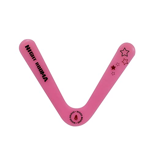 Image of Wood Bridge Boomerang Sports Throw- V Shape Night Glow Material (Pink) - 5 Years And Up