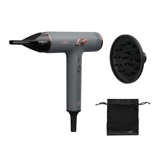 Calor Nano Sèche-cheveux, Moteur digital haute vitesse, Flux d'air 266km/h max, Design ultra-compact, HY8120C0
