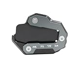 Funktion: Motorrad-Kickstand-Fußseitenständer-Verlängerung, vergrößert die Pad-Stützplatte an der Unterseite, um die Parkstabilität zu verbessern, robust im Gebrauch, einfaches und elegantes Motorrad-Erscheinungsbild und sorgt dafür, dass es großartig aussieht.