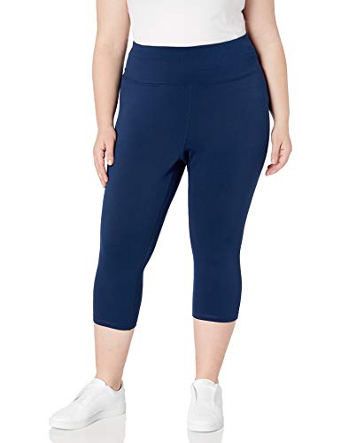 Amazon Essentials Plus Size Performance High-Rise Capri Legging Athletic-Leggings, Marino, 4X