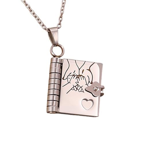 Little Star Daughter Book Necklace，Incredible Book Necklace with Collarbone Chain，Openable with 6 Pages of Engraved Information，Personalized Birthday or Graduation Gifts2