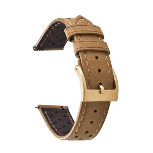 Bracelet de montre universel en cuir 18mm 20mm 22mm vintage respirant homme femme