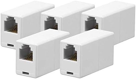 iMBAPrice® RJ12 / RJ11 6P6C Straight Telephone Inline Coupler (5 Pack)
