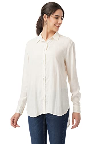 Image of FYLTR Women's Full Sleeves Casual Collar Regular Fit Top -Lightweight, Soft Handfeel