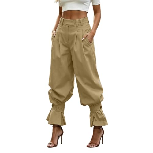 Pantalon plissé chic et élégant large style palazzo pour femme active