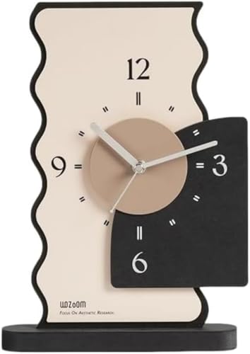 CokBluモダン木製置時計 ファッショナブルシンプルデスクトップ時計飾り 装飾的新築祝いギフト ハイエンド書斎寝室ホームアクセサリー 時計飾り付き置き時計?