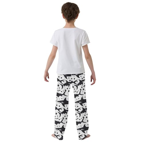 Pajama Bottoms, Pajamas Long Pant Sharks Lounge Wear Casual Black Bobbles Sleep Pants Soft Pjs Sleepwear3
