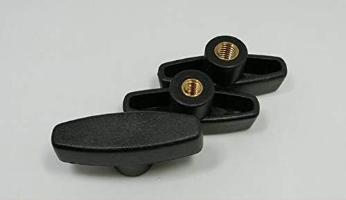 Generic 2pcs M6 one-word knob T type handle head nut hand screw nuts plastic bolt cap fastener - (Size: M6)