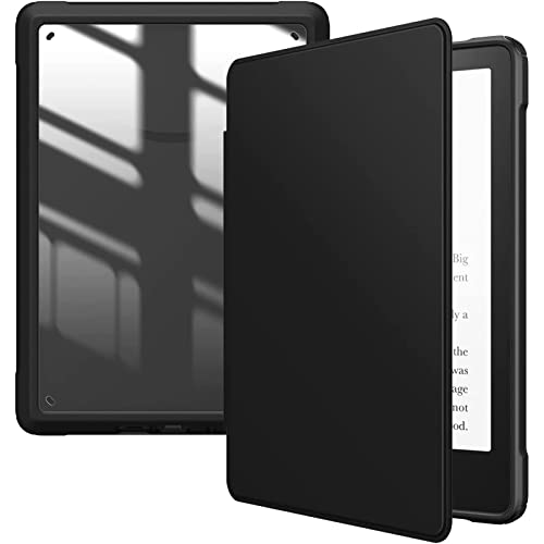 Miimall Compatible Kindle Paperwhite 11th Gen 2021 Case Waterproof Flexible TPU Bumper with Magnetic Closure Auto Wake/Sleep Case for Kindle Paperwhite Signature Edition/Kindle Paperwhite 11th(Black)