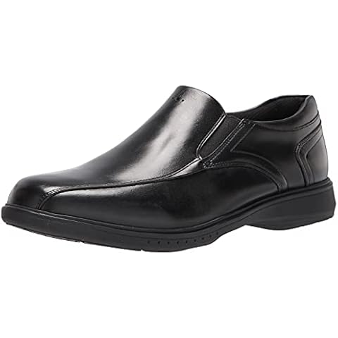Nunn Bush Men's PRO Bicycle Toe Slip-On with KORE Slip Resistant Comfort Technology Loafer, Black, 10 Cover