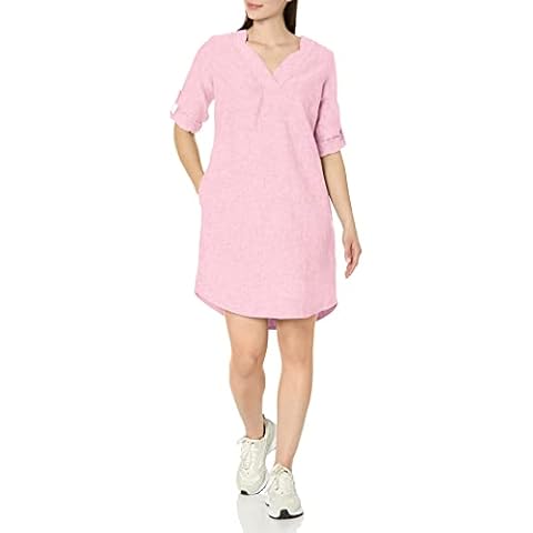 Foxcroft Women's Harmony Linen Dress, Pure Pink Cover