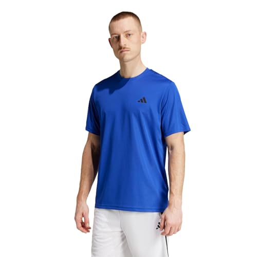 adidas Men's Train Essentials T-Shirt, Semi Lucid Blue/Black