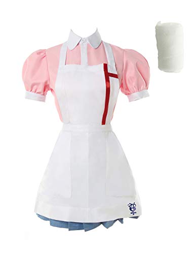 CR ROLECOS Mikan Tsumiki Cosplay Costume Womens Mikan Cosplay Outfit Despair Uniform Dress for Women Girls L