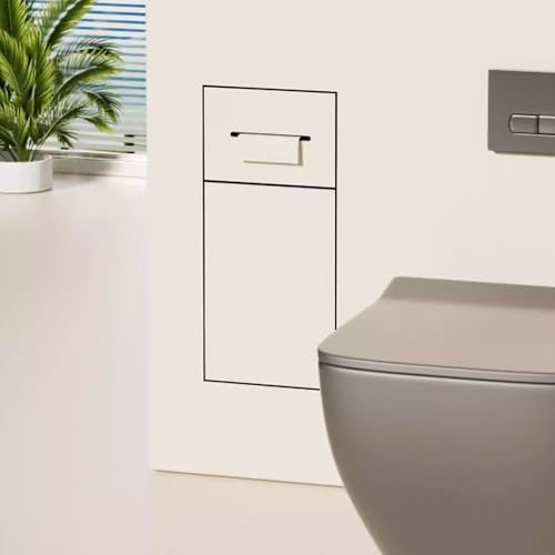 SRNSAEB Nicho de Ducha Empotrable Caja dispensadora de Rollo de Papel higiénico Invisible Oculta, nicho de Ducha Que Ahorra Espacio, nichos de Pared listos para Azulejos y empotrados, Soporte