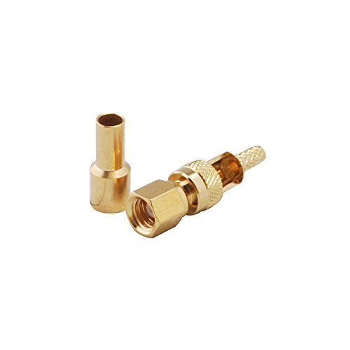 5pcs Rf Electronics Wire Terminal Coaxial Cable Copper Alloy Connector Smc Male Straight Crimp for Rg174 Rg316 Lmr100 Ships from USA