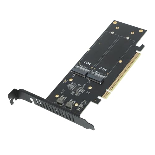 POPETPOP Nvme to Pci Express Adapter Card Ports Pci E Converter for High Speed SSD Supports Bifurcation Easy Installation Dual Sided Design Reliable Performance