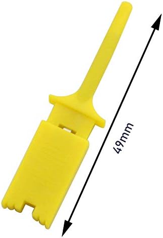 RUNCCI-YUN 30Pcs Mini Test Hook Probe Spring Clip ,Multimeter Wire Lead Test Hook Clip Electronic Mini Test Probe Set, Probe Grabber,for PCB SMD IC(Red Blue Black Yellow Green )