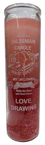 Love Drawing Talisman Candle Pink/Light Red Candle