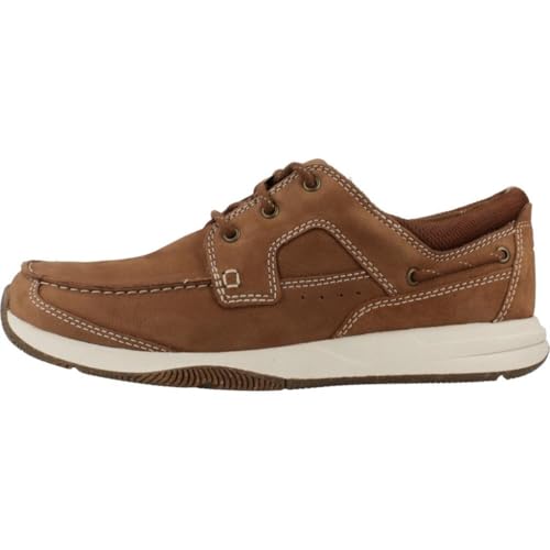 Image of Clarks Men's Sailview Lace Boots, navy nubuck, 10