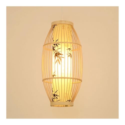 Chandelier industriel de cuisine et restaurant avec suspension design en rotin E26