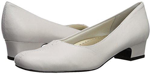 Trotters Womens Doris Pump, White, 8 Wide Us #TOP6