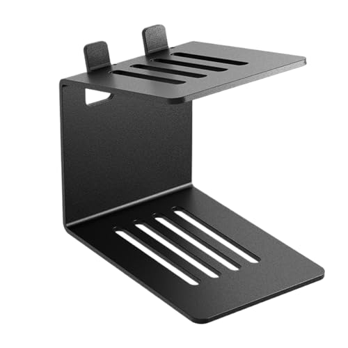 Soporte para altavoces de escritorio, diseño elevado estable, 18,4 x 13 x 14 cm, estante elevador de almacenamiento antideslizante, soporte de escritorio para altavoz, organizador multiusos, para mesa
