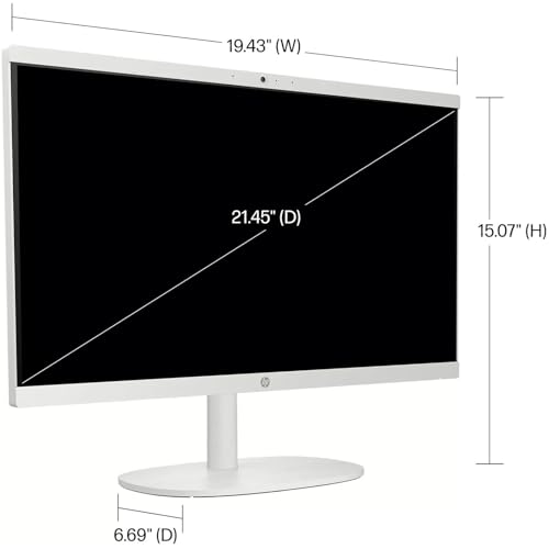 Image of HP All in One Desktop Computer PC, 21.5 inch FHD Display, 16 GB RAM, 512 GB SSD, Intel Celeron J4025, Webcam, Wi-Fi 6, Bluetooth, HDMI, Windows 11 Pro, w /cefesfy Accessories