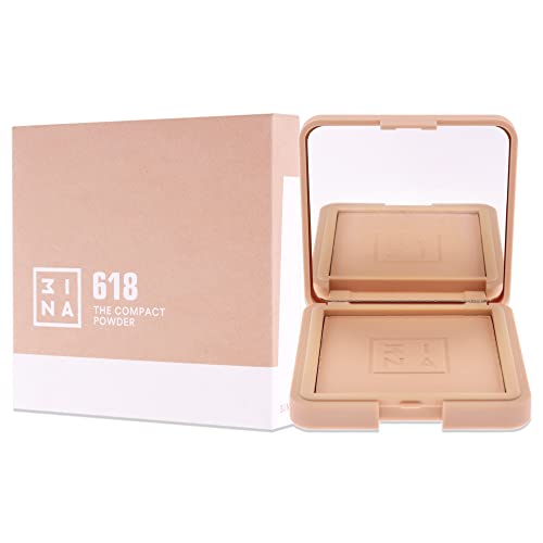 3INA MAKEUP - The Compact Powder 618 - Arena - Polvos compactos de textura ligera que unifica el tono de piel - Acabado natural y sedoso - Cobertura uniforme - - Vegan - Cruelty Free - imagen 4