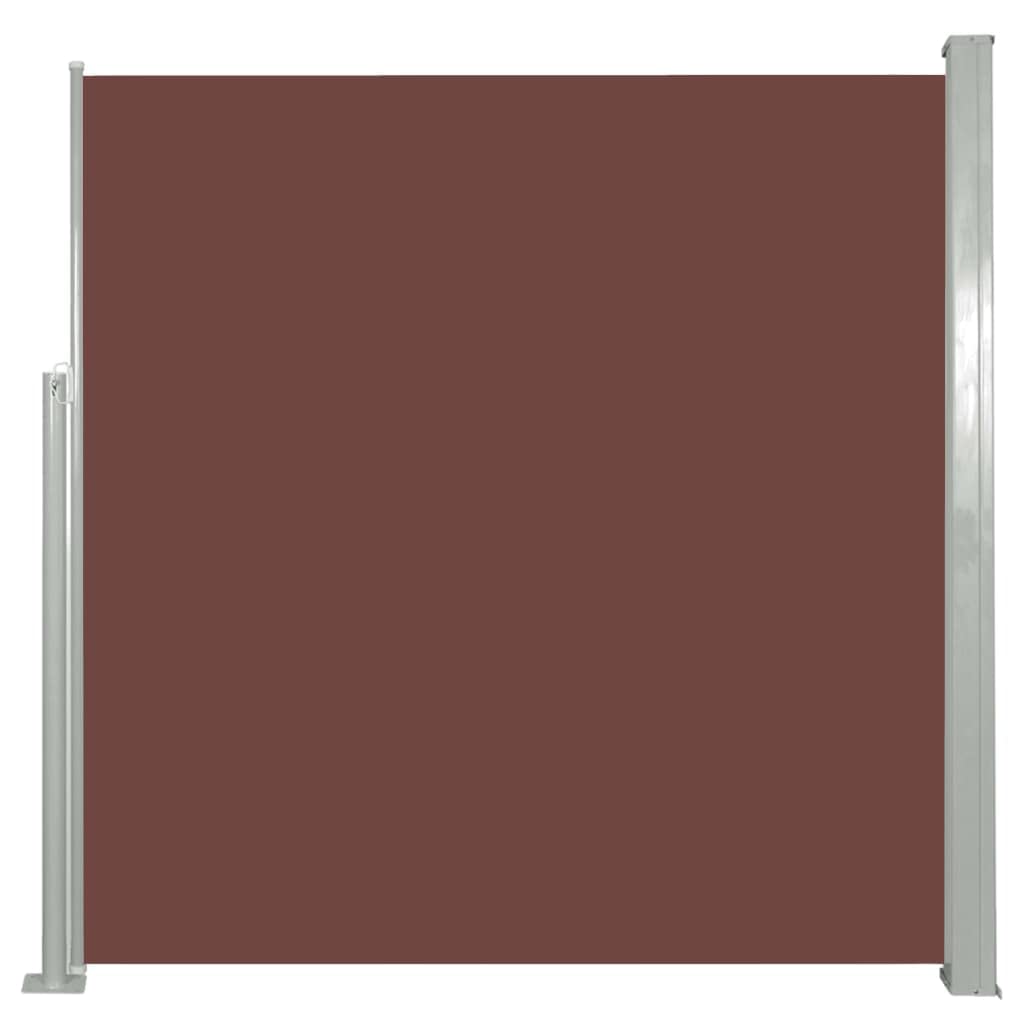 vidaXL Retractable Side Awning UV-Proof Tear-Resistant Outdoor Garden Balcony Privacy Terrace Screen Sunshade Blind Divider 55.1"x118.1" Brown โ image 1