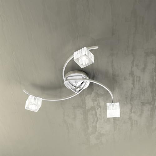 Plafonnier Toplight Metropolitan éclairage anti-éblouissement G9 chrome verre