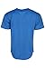 YoungLA Men's Baseball Jersey T-Shirts Plain Button Down Sports Tee 303 Royal Blue L