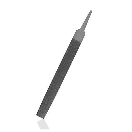 KALIM Half Round Medium Cut File, Double Cut Teeth, 6'' Length, Made of High Carbon Steel, Hand File without Handle Suitable for Wood, Metal, Sharpening, etc.
