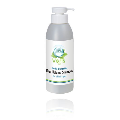 Veris Dead Sea Natural Cosmetics, Keratin & Ceramides Volume Mud Shampoo for All Hair Types