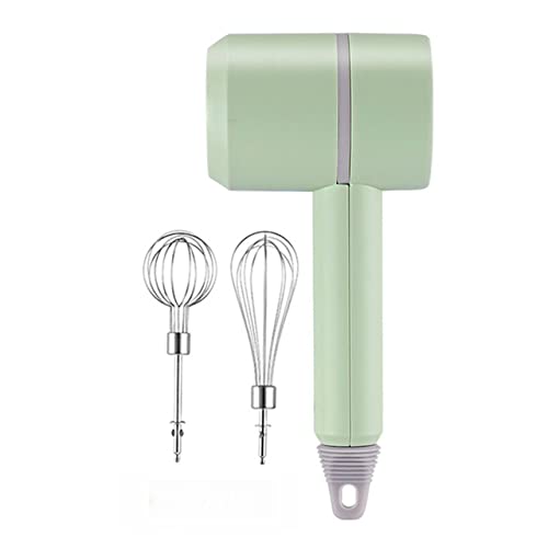 YARUMD FOOD Batidora Eléctrica De Varillas 20W,Con Gancho Para Amasar Y Varillas Para Batir,3 Velocidades Y Función Turbo Batidora Amasadora(2 Batidores),Verde