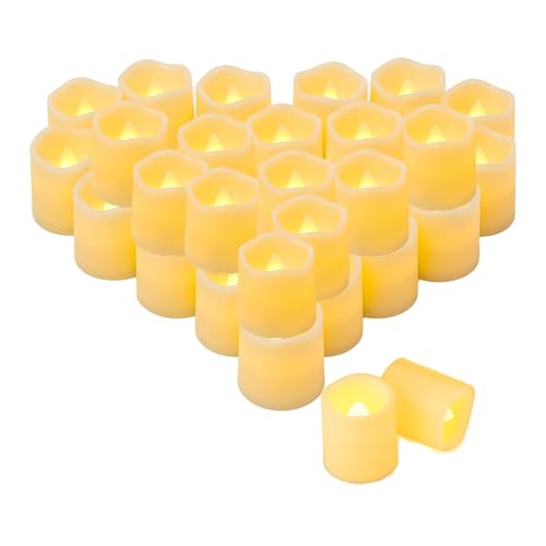 24 Pièces Bougies LED Flamme Vacillante,Chandelles Clignotantes Lampe,Bougie Electrique, Bougie sans Flamme,pour La Maison Décorations de Noël Mariage...