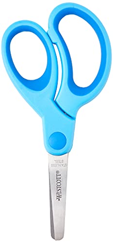 Westcott E-21580 00 Ciseaux pour enfants Softgrip Pour droitier Pointe ronde bleu Cover