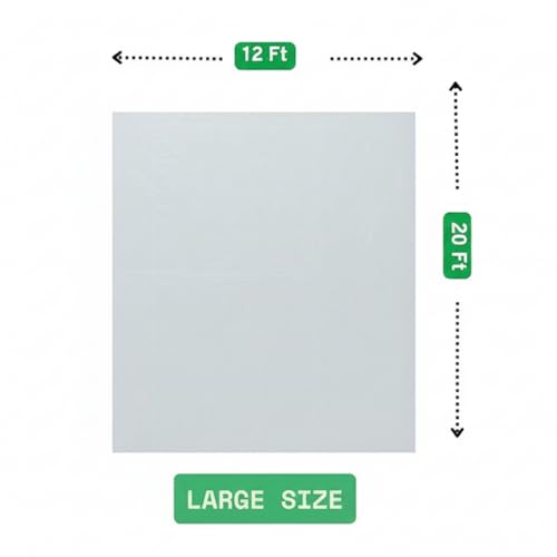 Image of Multipurpose Paint & Dust Protection Sheet Size-12x20 Ft | 170 GSM Waterproof Cover for Furniture, AC, Fridge, Wallpaper, Outdoor Area, Car, Bike, Plants - Protects from Paint, Sun & Rain (170 GSM)