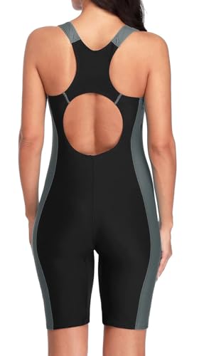 beautyin Womens Lace Up Back One Piece Bathing Suit Deep Plunge Padded Swimsuit