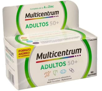 Multivitamínico Completo para Adultos Mayores de 50 Años (90 Comprimidos) – Complejo de Vitaminas y Minerales para la Vitalidad y Defensas