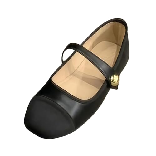Mary Jane Shoes for Women – Arch Support Flats with Adjustable Ankle Strap – Non-Slip & Comfortable