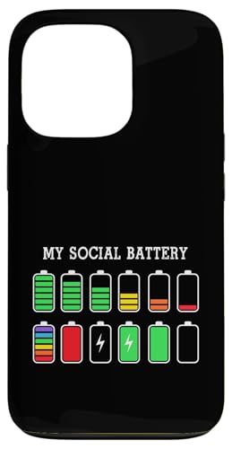 Funny Introvert Humor Energy Level Graphic Anti Social Fun �X�}�z�P�[�X iPhone 13 Pro �p