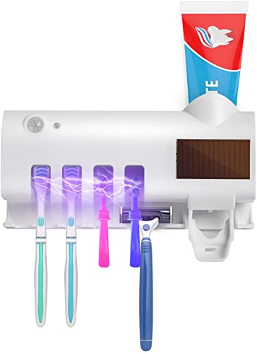 ESTOVE Désinfectant UV pour brosse à dents - Support mural avec fonction stérilisateur - Double stérilisation intelligente à induction - Chargement par USB - 2 programmes d'alimentation Cover