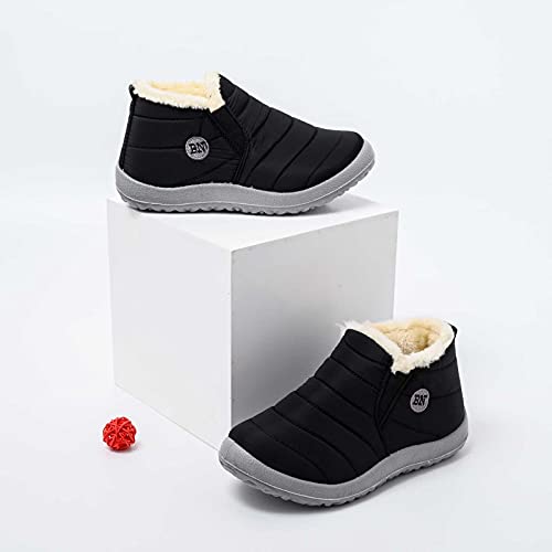 Men's Snow Boots Warm Faux Furry Lined Footwear Waterproof Outdoor Casual Winter Boots Non-Slip Lace Up Ankle Boots for Cold Weather Climbing Shoes Hiking Boots3