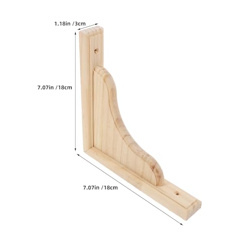 Fixation facile pour étagère murale flottante avec ce support triangulaire en bois - 3
